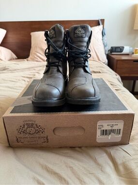 RSD Roland Sands Design Mojave Men's Lace-Up Boots in Gray M11